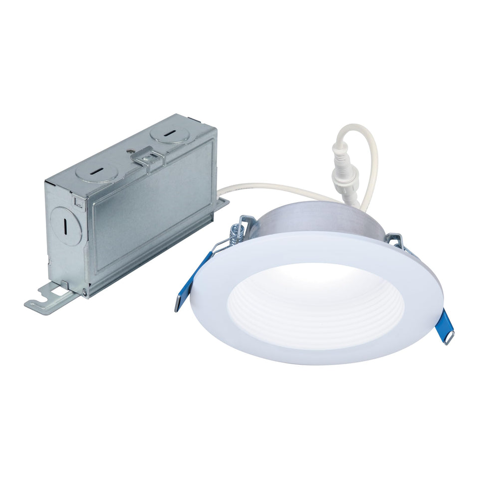 HALO LT4 canless downlight front view highlighting easy installation and sleek recessed look.