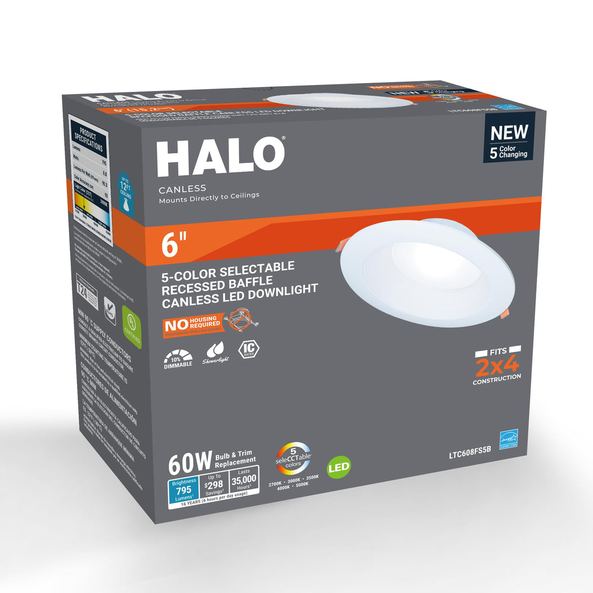 HALO LTC608FS5B USA-designed with 5-year warranty and support