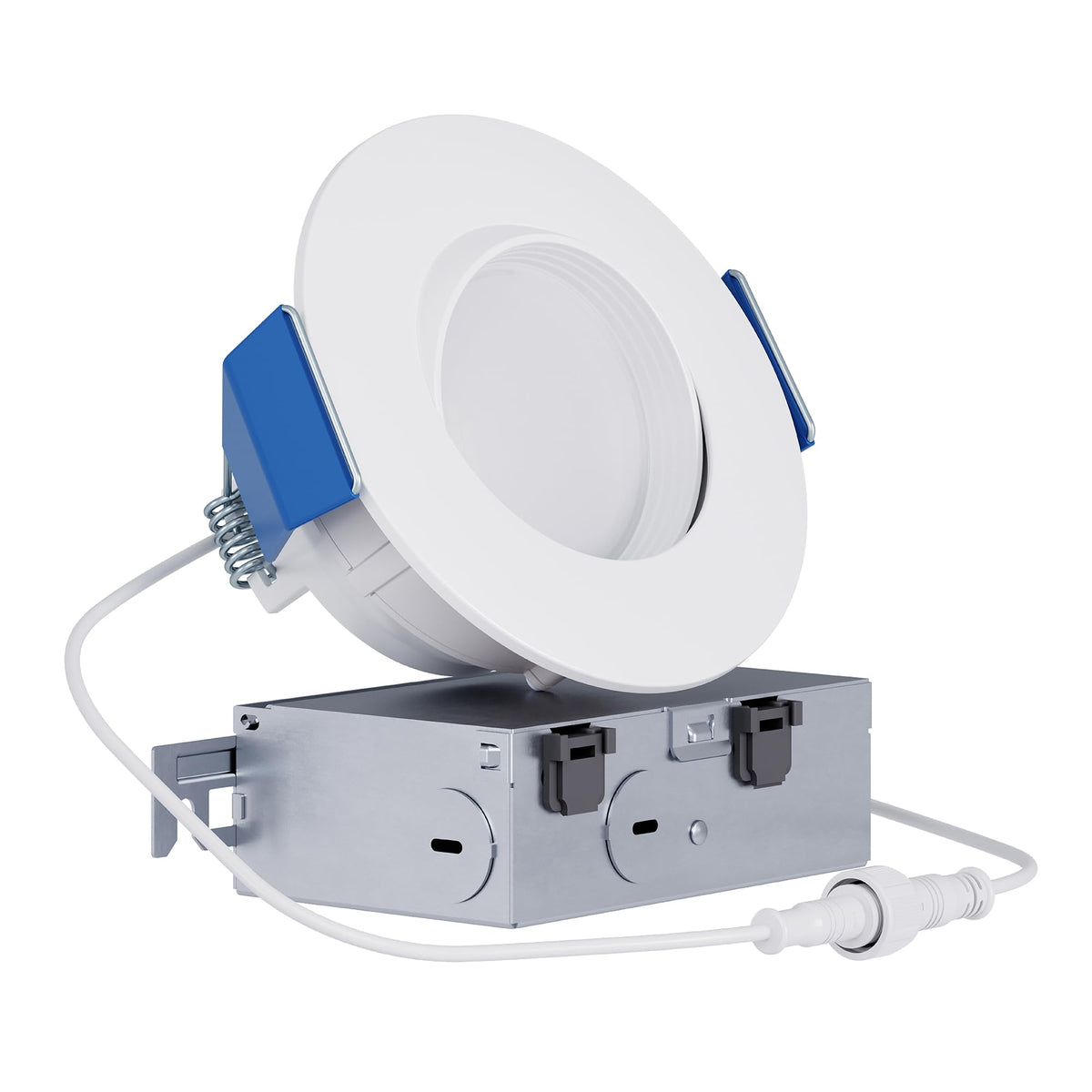 HALO RA4 canless installation diagram showing easy drywall cutout and secure mounting