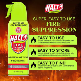 HALT! 10oz bottle ready for kitchen or garage storage.