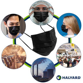 HALYARD black mask delivers discreet coverage and reliable performance