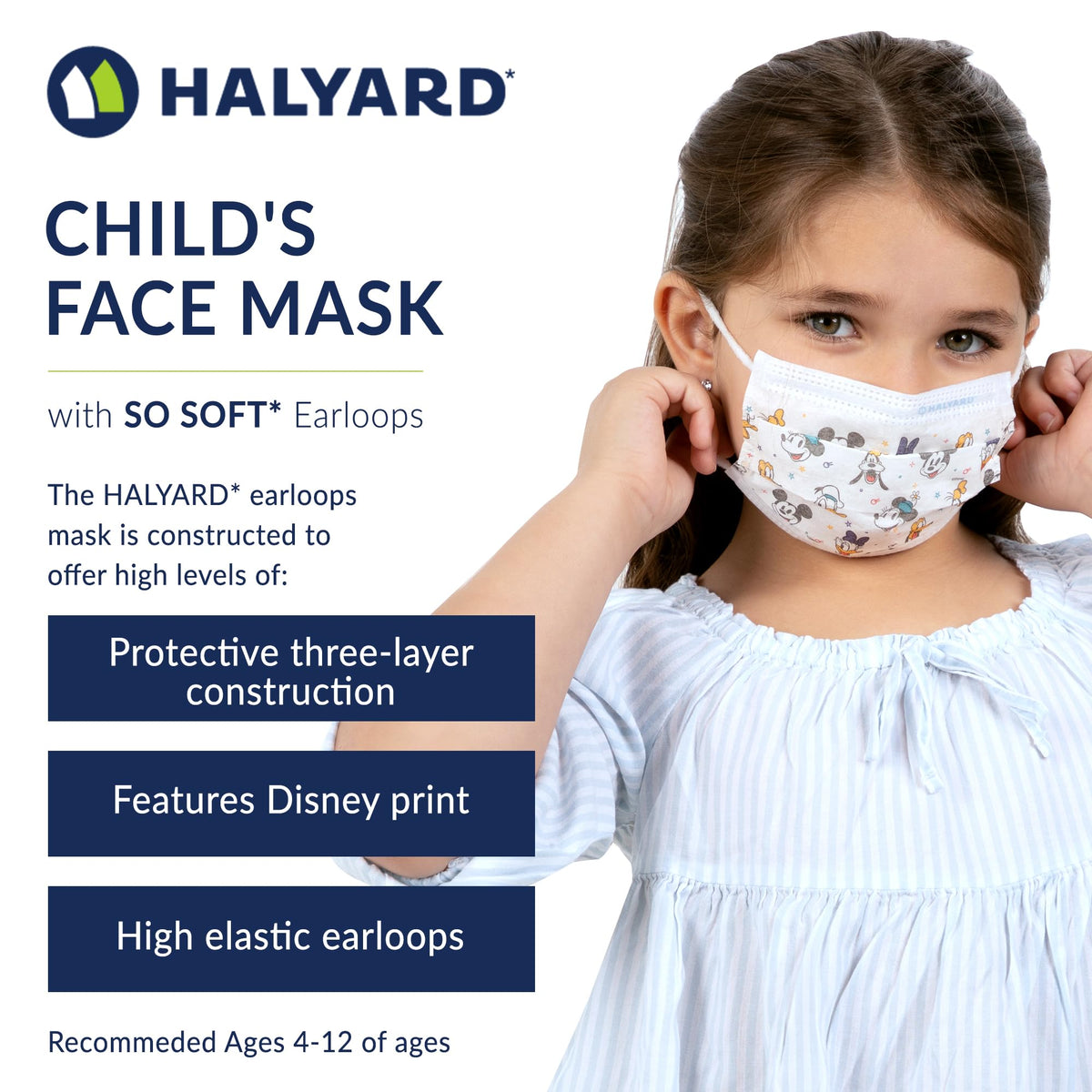 HALYARD Disney mask box of 75 for families and classrooms