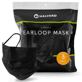 HALYARD disposable mask with earloops reduces irritation and fogging for clear visibility