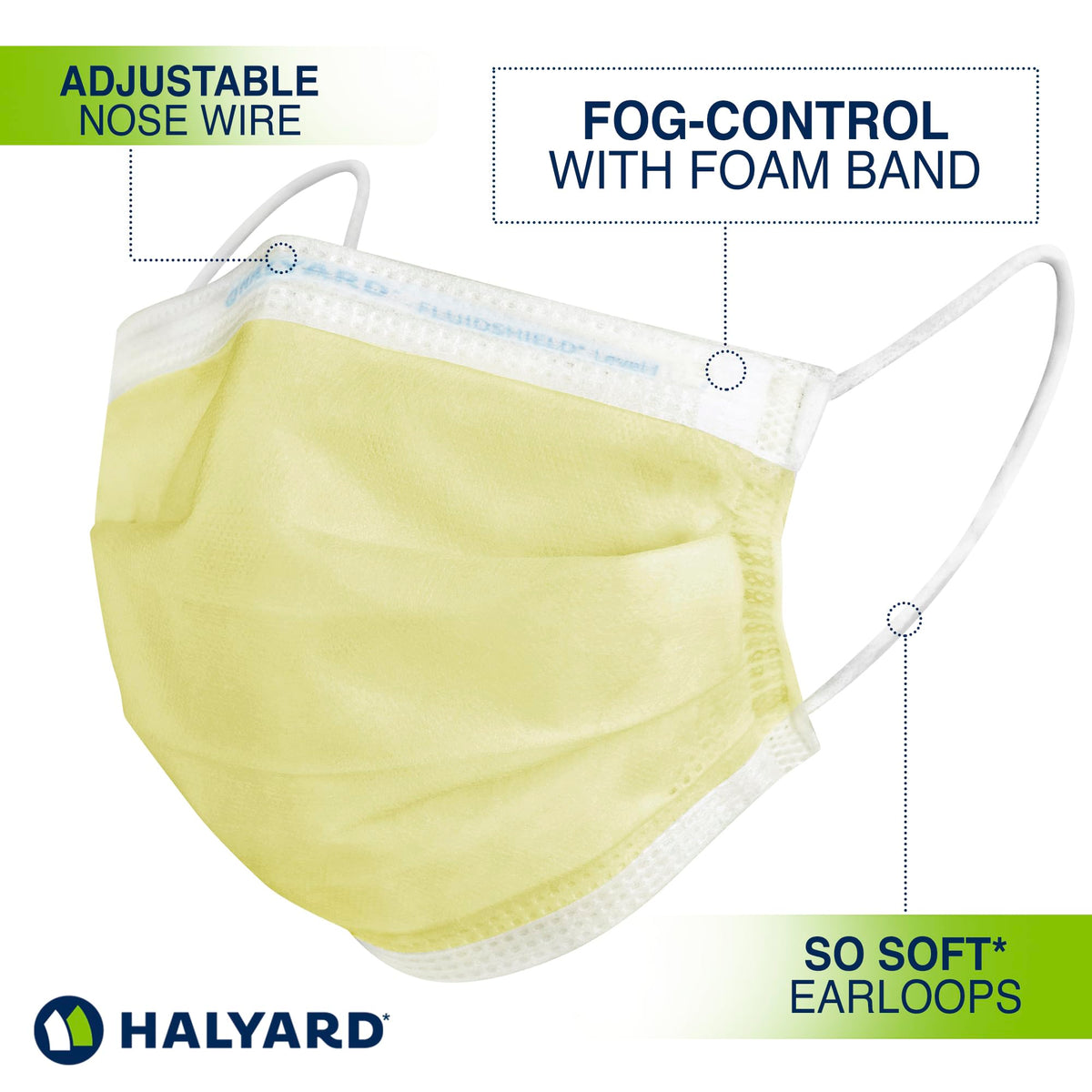HALYARD FLUIDSHIELD 1 inner view reveals SO SOFT lining for comfort.