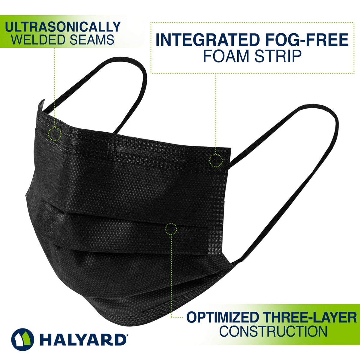 HALYARD nosepiece provides precise fit and secure seal for movement