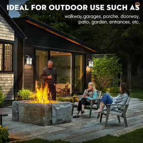 Hameso two-pack provides a coordinated exterior lighting look and smart value.
