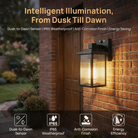 Hameso black 2-pack wall sconces add curb appeal