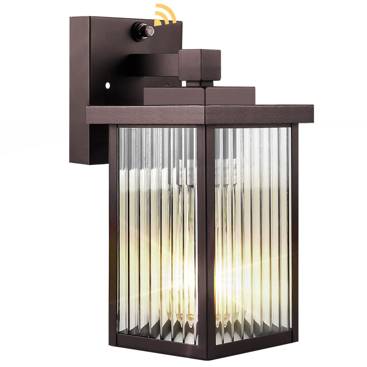 Hameso outdoor wall light with dusk-to-dawn sensor for energy-efficient exterior lighting.