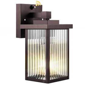 Hameso outdoor wall light with dusk-to-dawn sensor for energy-efficient exterior lighting.