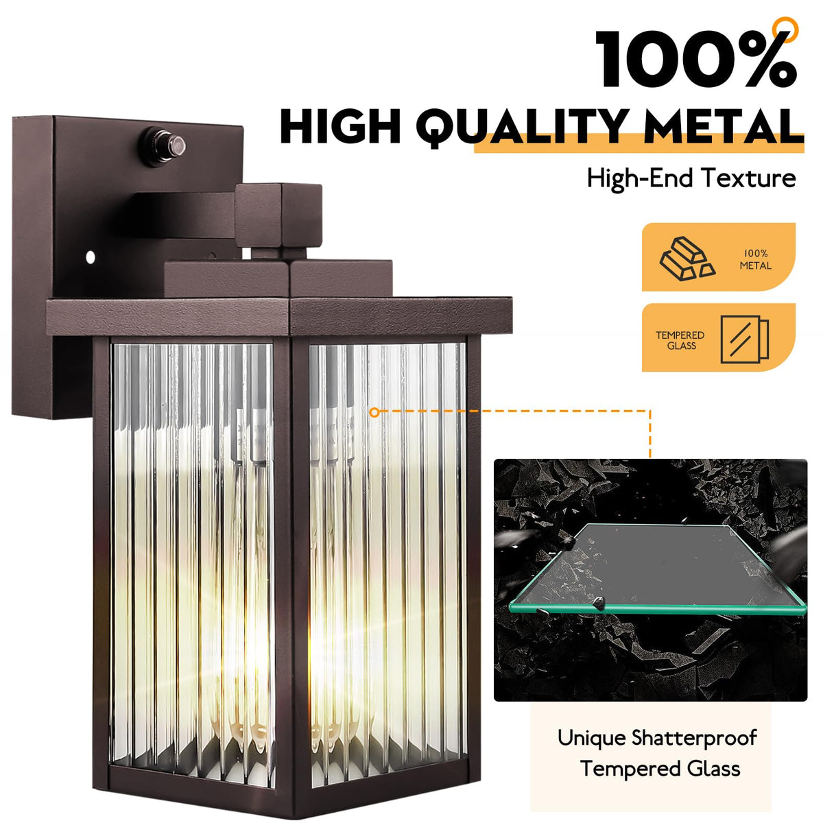 Hameso outdoor wall light in matte black finish enhances curb appeal.