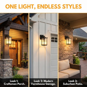 Hameso textured-glass glow delivers soft exterior illumination