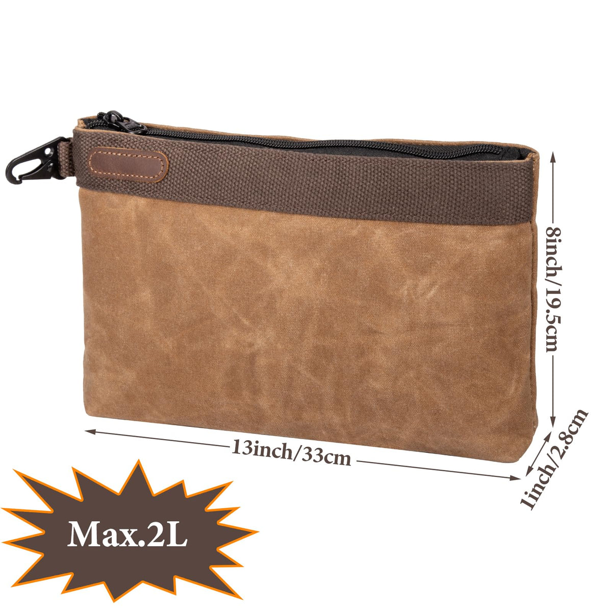 Open Hamks pouch shows heavy-duty zipper and rugged construction