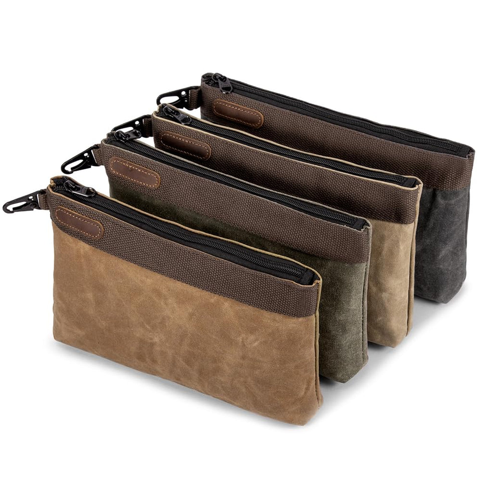Hamks waxed canvas tool pouches, 11-inch size, ready for organized gear