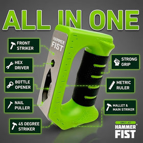 Hammer Fist 8-in-1 multitool nail puller focus demonstrates dual pullers for quick removal
