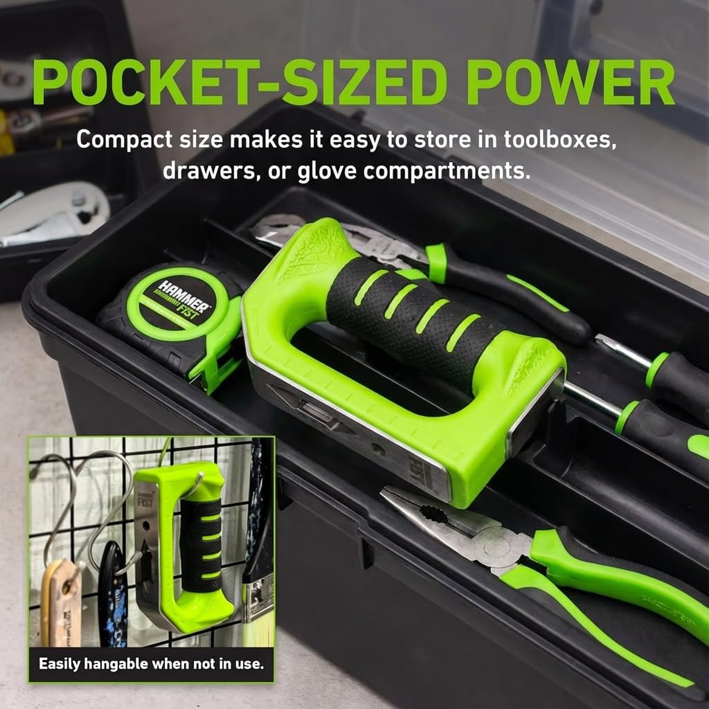 Hammer Fist 8-in-1 multitool ruler focus highlights SAE/Metric ruler for measurements on the go