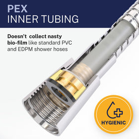 HammerHead chrome hose with universal 1/2in NPS connection