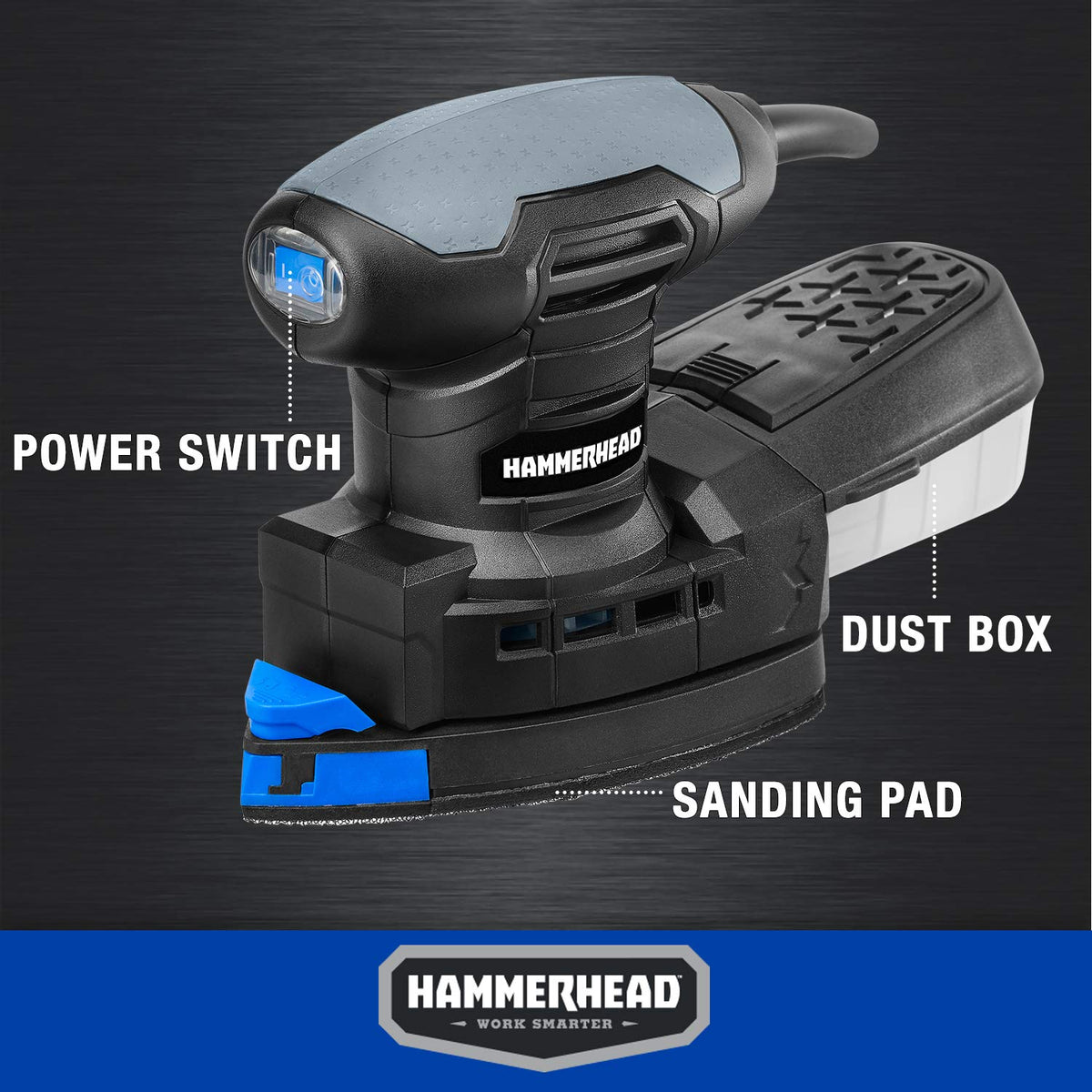 Hammerhead HADS014 detail attachment swap enables tight-area access.
