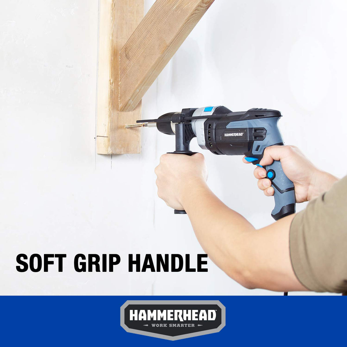 Hammerhead HAHD075 side handle with depth gauge improves control and precision.