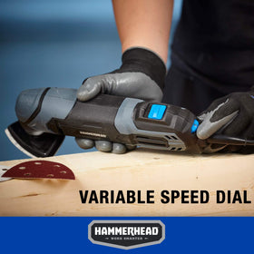 Hammerhead HAMT022 ergonomic soft grip improves control during use.