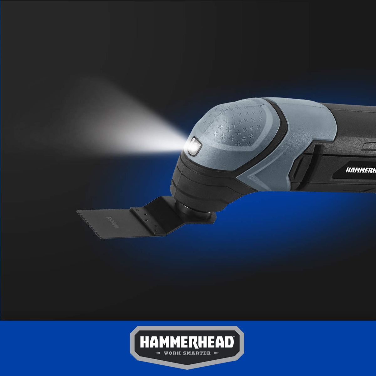 Hammerhead HAMT022 LED light brightens the work area for detail work.