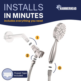 Lead-free brass and stainless steel construction reduces chemical exposure