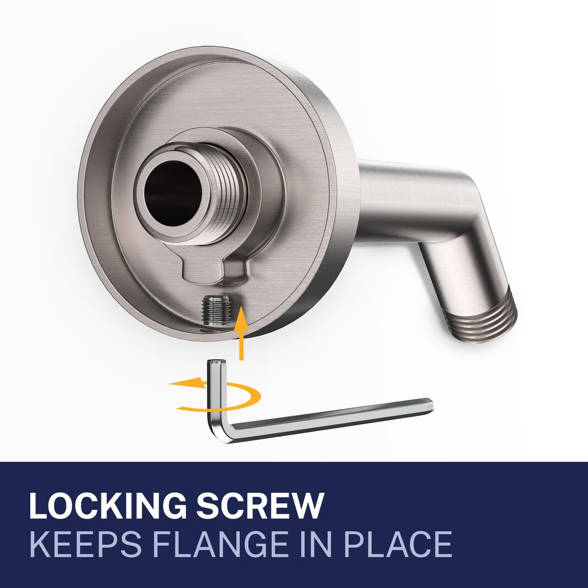 Modern brushed nickel finish complements contemporary bathrooms with durable hardware