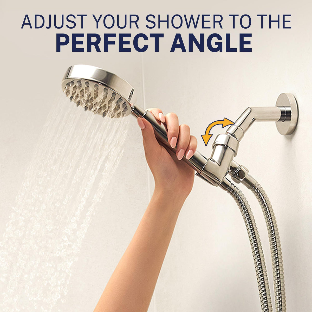 HammerHead Showers 6ft flexible extension reaches hard-to-reach areas without tangling.