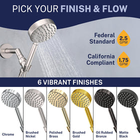 HammerHead Showers adjustable angle bracket offers precise spray coverage for every bath.