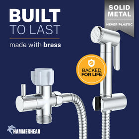 HammerHead Showers adjustable pressure control delivers deep or gentle rinses