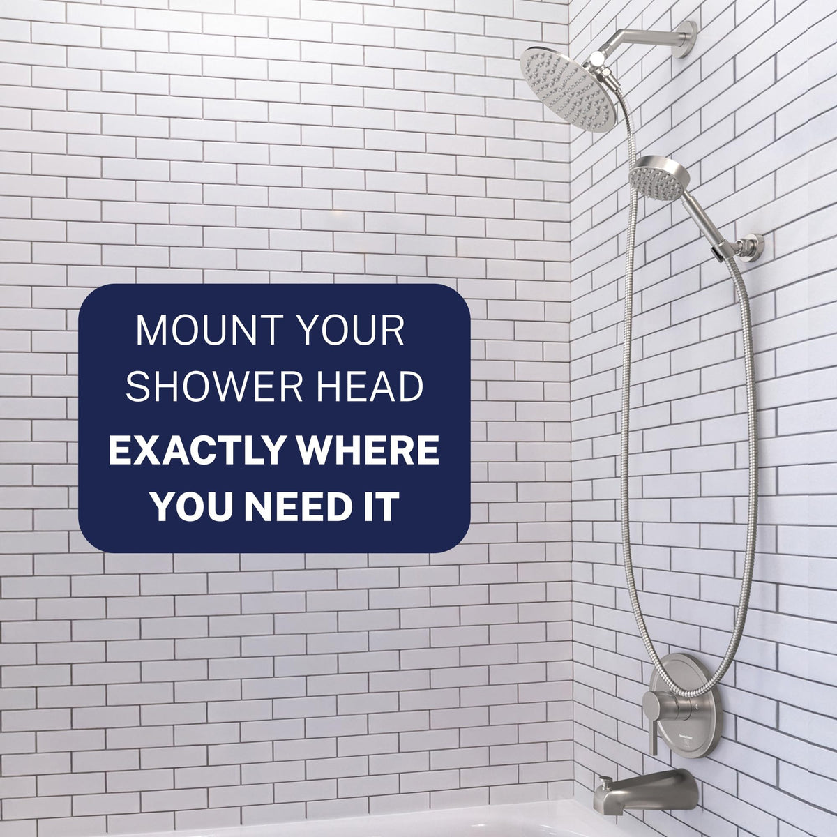 HammerHead Showers adjustable holder with pivot ball offering versatile angle control