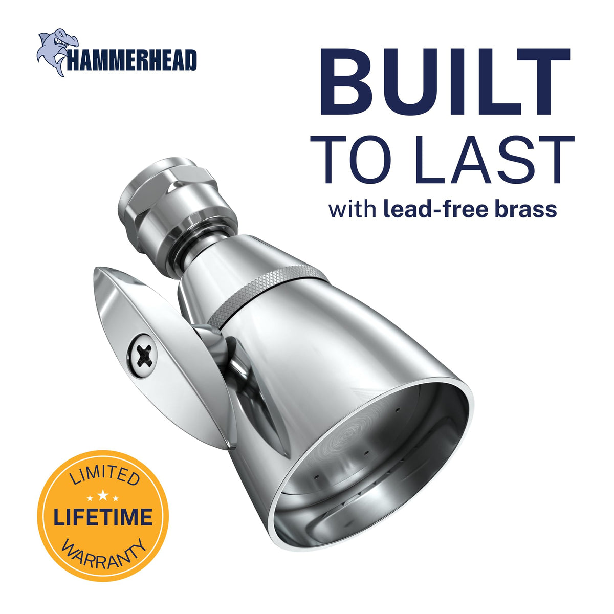 HammerHead adjustable spray-pattern knob lets you switch between powerful and rainfall-like sprays.