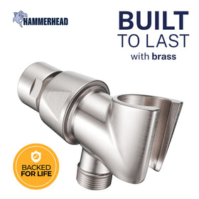 Pivot ball enables 360-degree rotation for flexible shower head positioning.