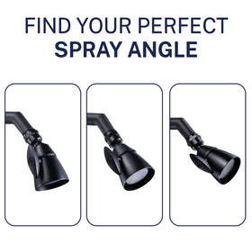 HammerHead Showers brass pivot ball enables precise angle adjustment.