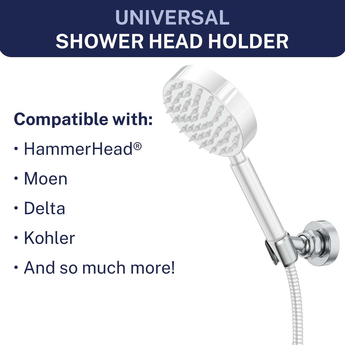 HammerHead Showers chrome finish adds durable, stylish look to your shower