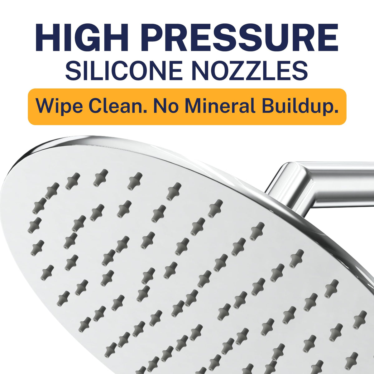 HammerHead Showers chrome finish resists rust and wear