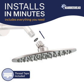 HammerHead Showers commercial-grade finish resists rust and flaking.
