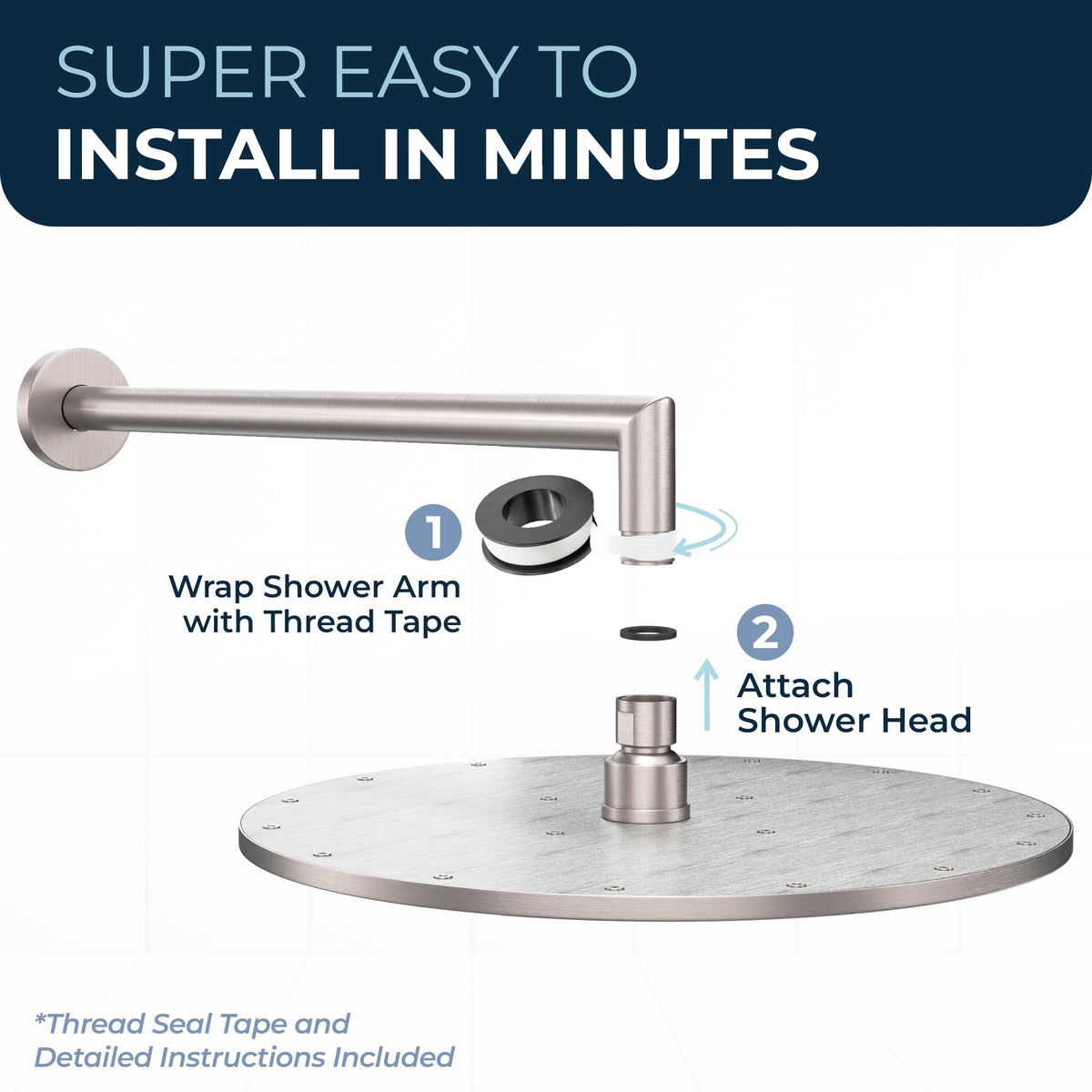 HammerHead Showers durable solid-metal build resists rust.