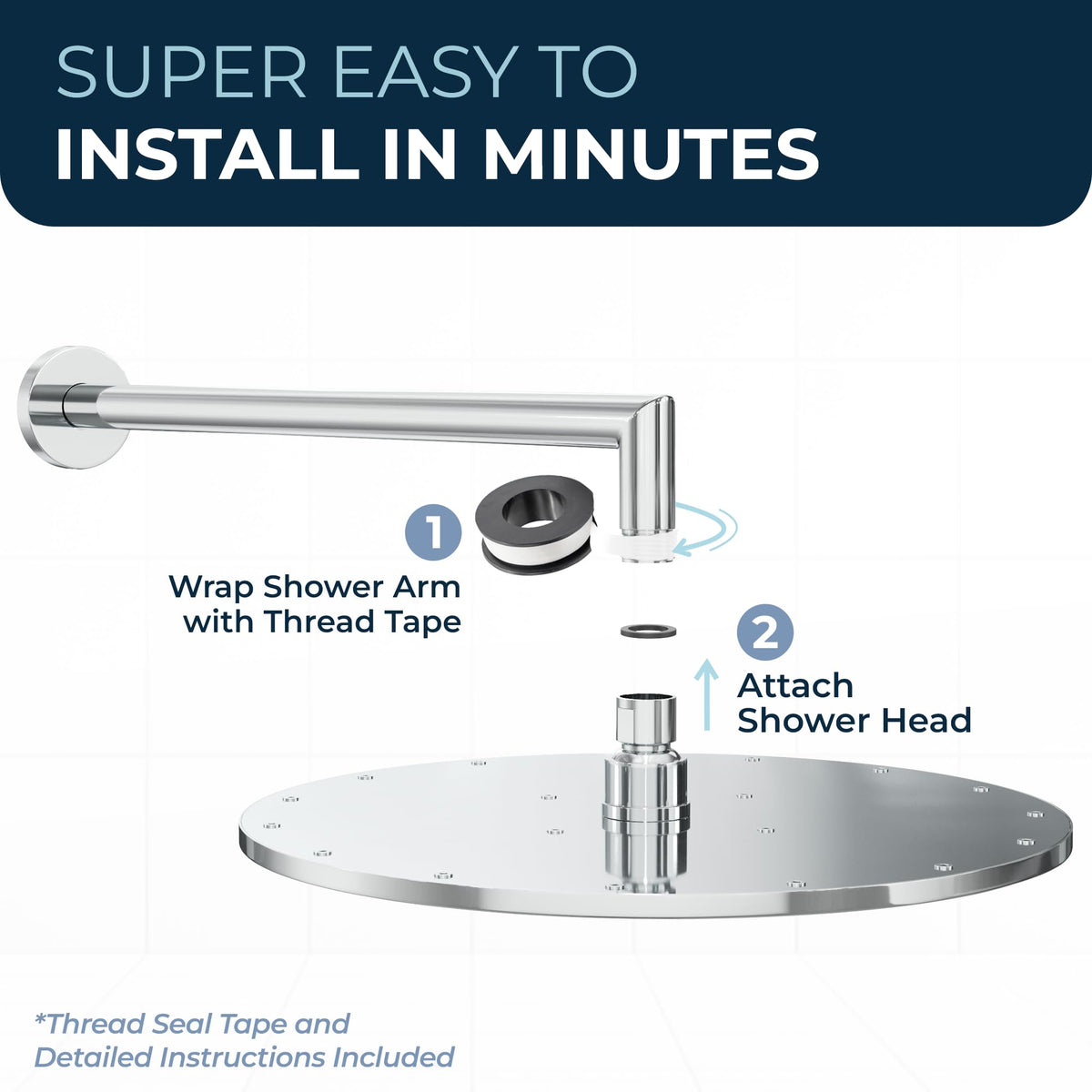 HammerHead Showers includes DIY install kit for quick setup.