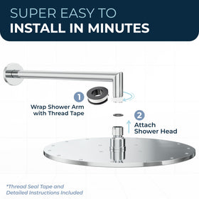 HammerHead Showers includes DIY install kit for quick setup.