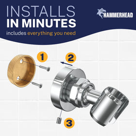 HammerHead Showers included screws and wall anchors simplify installation