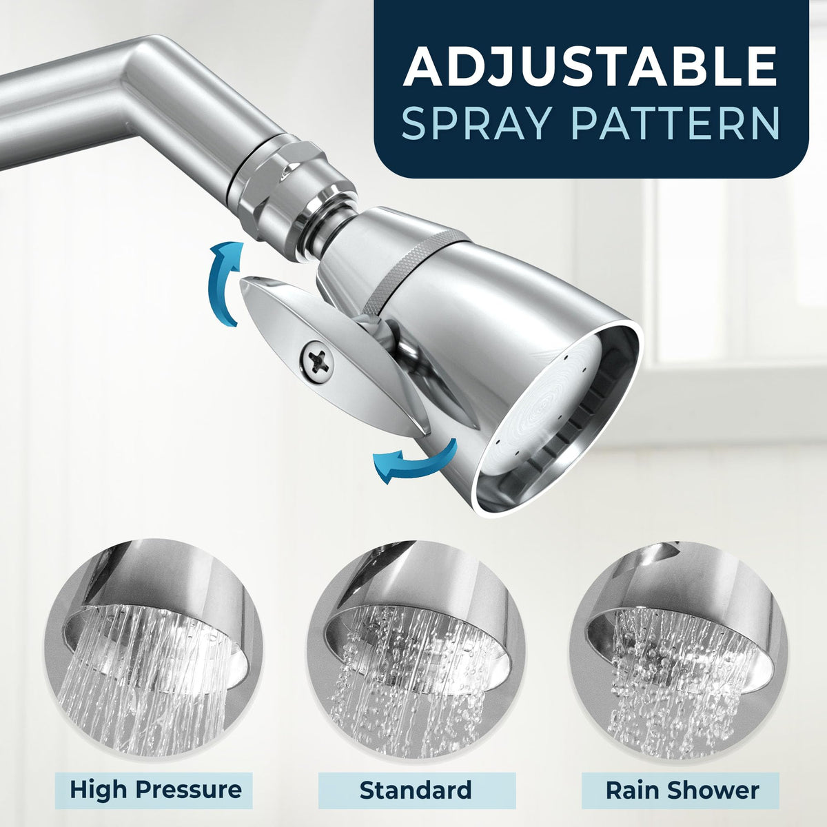 HammerHead Showers high-flow nozzles boost water performance in chrome head