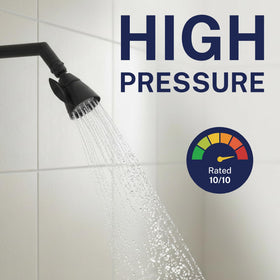 HammerHead Showers high-pressure nozzles create a powerful shower experience.