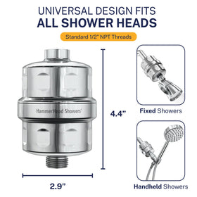HammerHead Showers lead-free brass housing emphasizes durable, leak-free design.