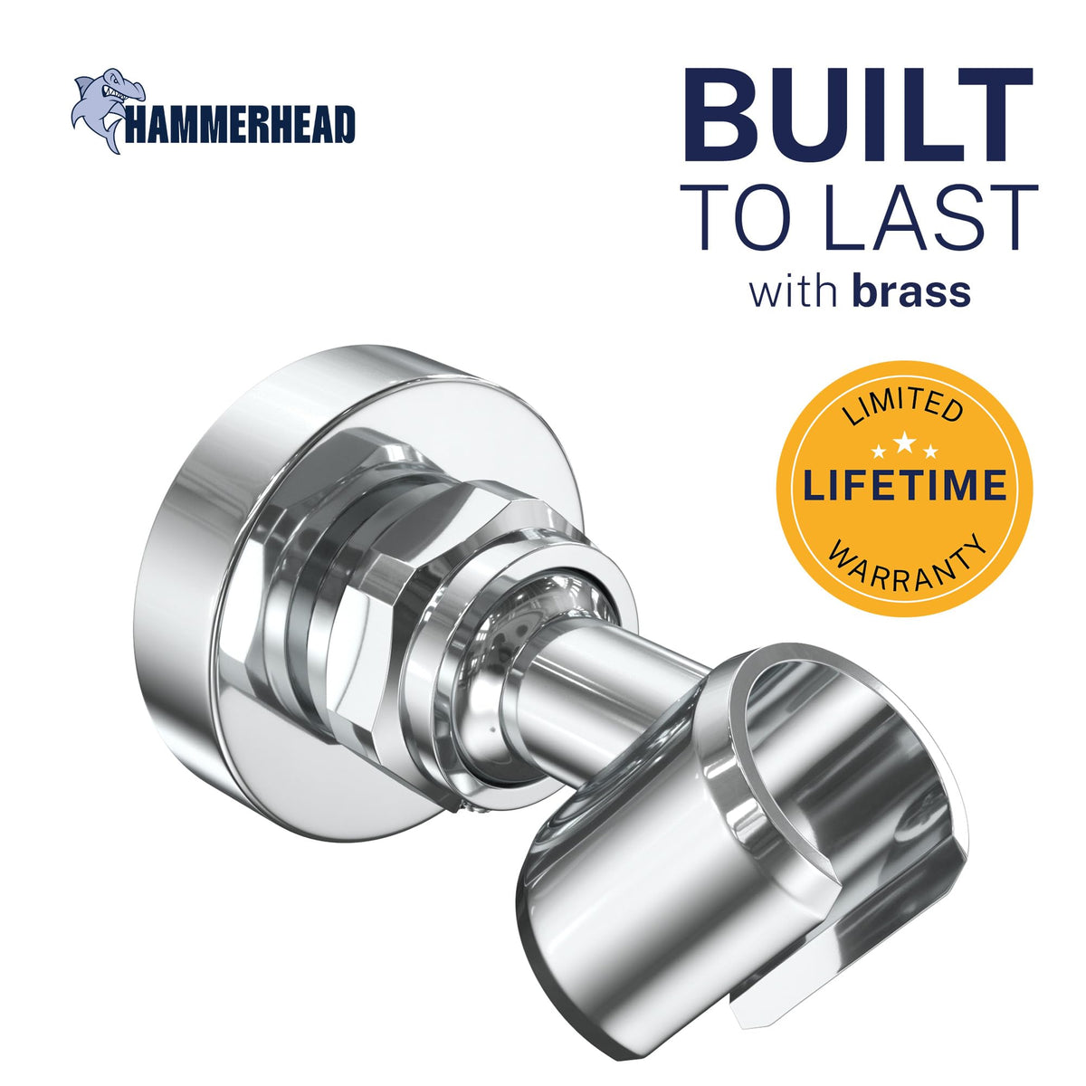 HammerHead Showers screw-mounted wall bracket provides strongest hold