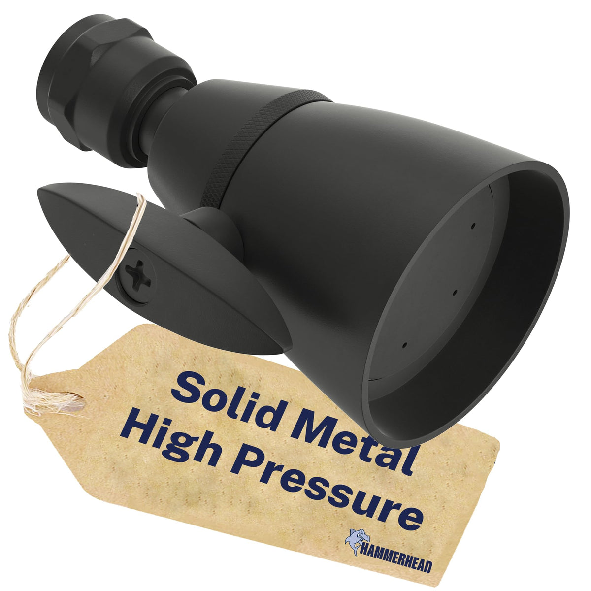 HammerHead Showers solid metal body demonstrates rugged durability for lasting performance.