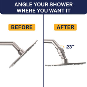 HammerHead Showers universal 1/2 inch NPT connector fits most shower heads.