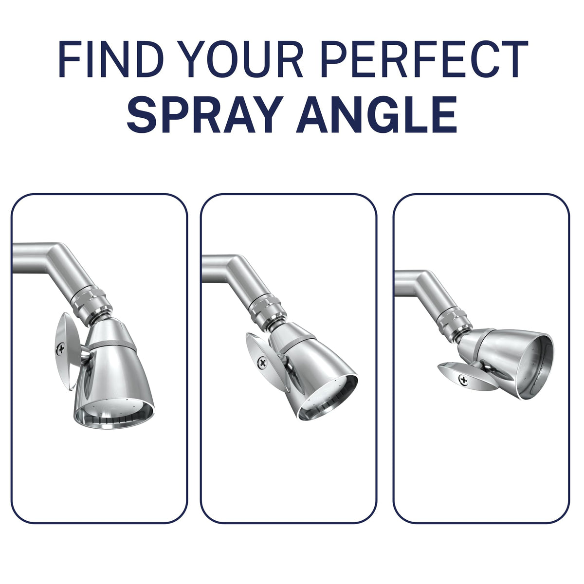 HammerHead universal half-inch NPT connection fits most standard shower arms.