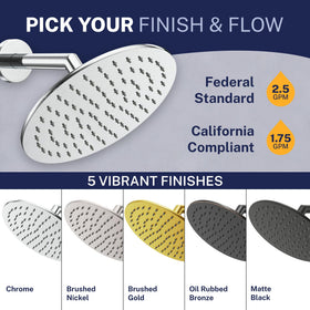 HammerHead Showers versatile mounting options for ceiling, arm, or elbow installs