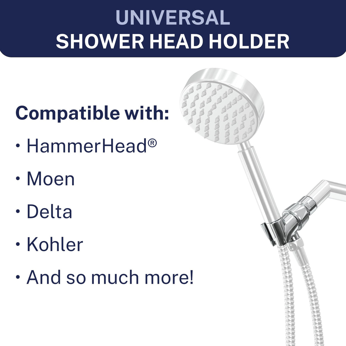 HammerHead Showers wall hook bracket installation simplifies upgrading without professional help.