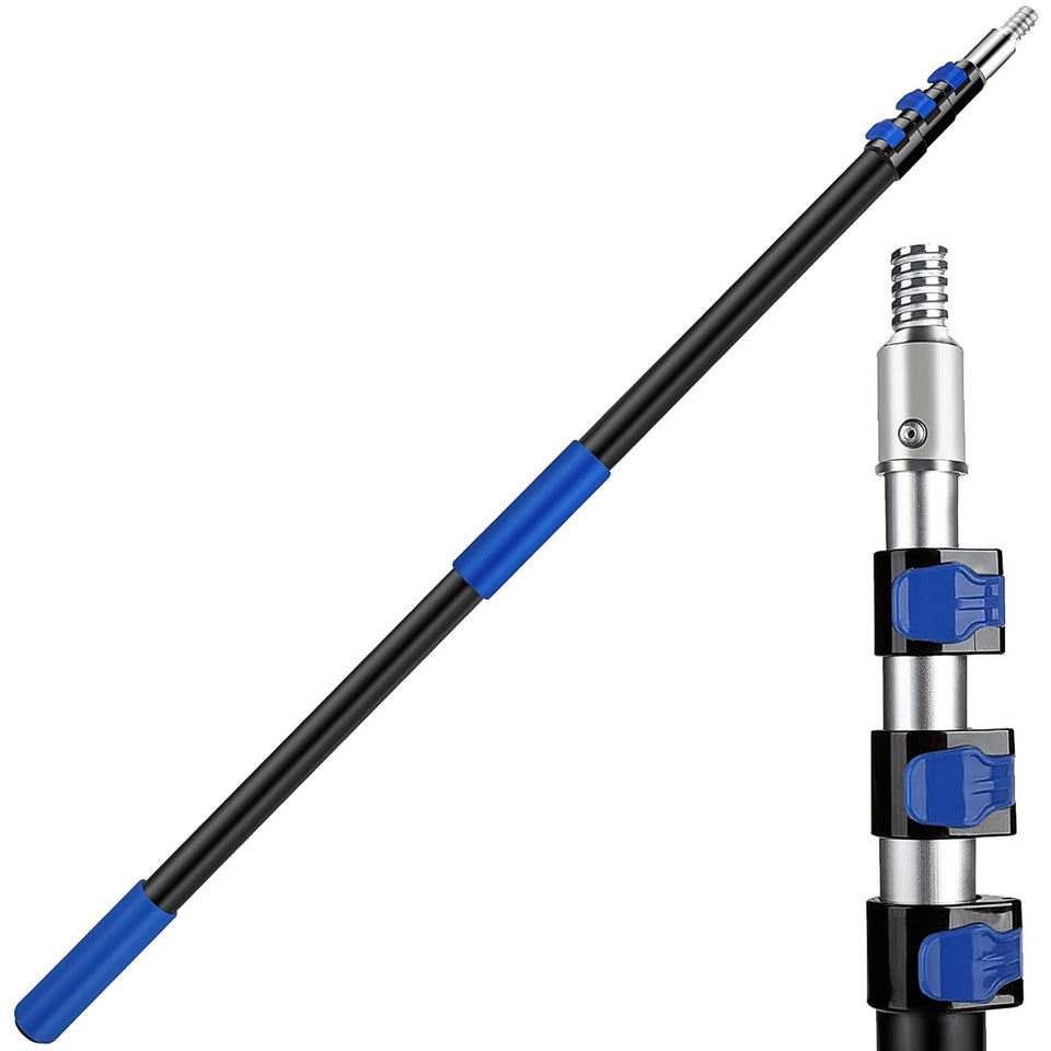 Hammrit 12FT telescopic extension pole extended for high ceilings and tall tasks.